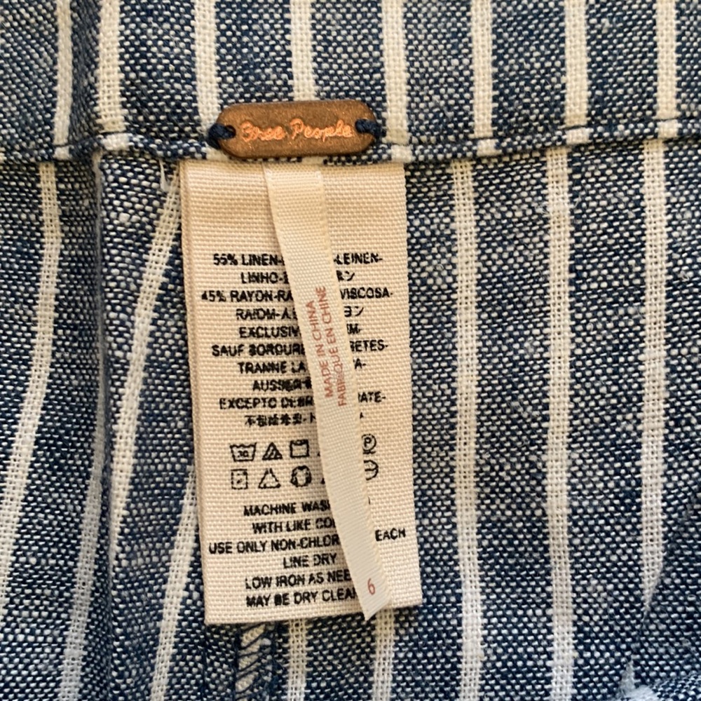 Free People Elliot Striped Linen Blend Pants - Picture 8 of 13
